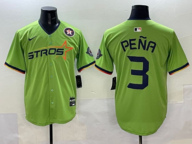 Men Houston Astros 3 Pena Green three generations Joint Name 2025 Nike MLB Jersey style 11